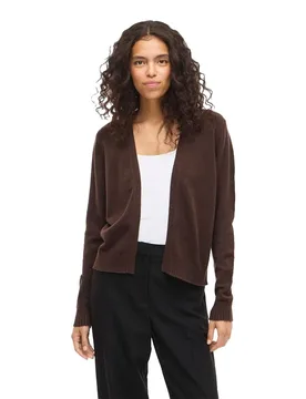 Vila Cardigan Ril Coffee Bean L - Vila - FashionsVida