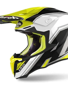 Casco Moto Cross Enduro TWIST 2.0 SHAKEN Giallo Lucido taglia XS - Airoh - FashionsVida