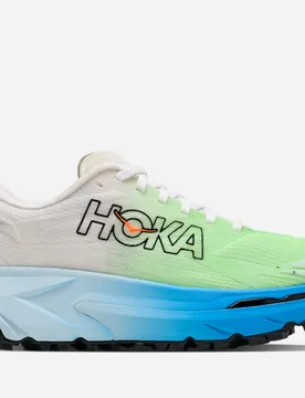 Women's Mafate 5 Trail Shoes in Frost/Tart Apple, Size 7.5 - HOKA - FashionsVida