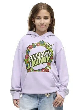 Felpa Con Cappuccio Mid90s Relaxed Graphic Light Lavender 7-8 Anni - Puma - FashionsVida
