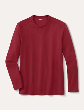 Langarm Zu schade für Drunter-Shirt, noch offen: Größenlauf, Farbe Rot, 54, reine Baumwolle atmungsaktiv Herren - Walbusch - FashionsVida