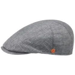 Sidney Linen Flat Cap by - grey - Size: 57 cm