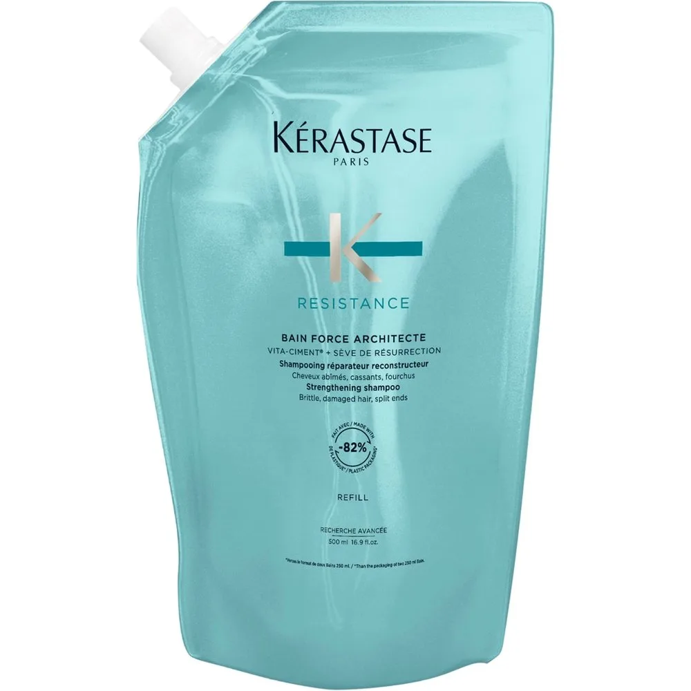 Recarga de Champú para Cabello Dañado Résistance Bain Force Architecte 500 ml - Kérastase - FashionsVida