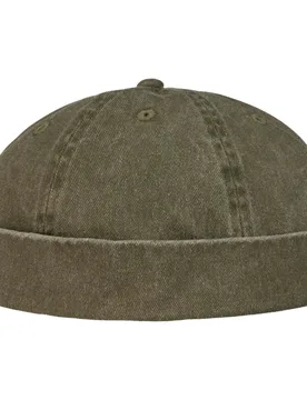 Uni Cotton Docker Hat by - olive - Size: One Size - Lipodo - FashionsVida