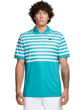 Golf Polo Dri-Fit Victory Color Blocked, türkis/weiß s - Nike - FashionsVida