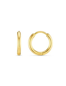 LUXE Huggie Hoop Earrings - Gold - Orelia London - FashionsVida
