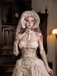 Elegant fishbone corset figure-hugging waist-cinching top dress