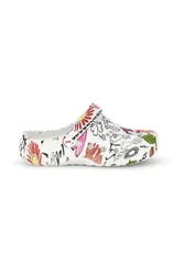 Ciabatte clog bianche con stampa floreale 7 40