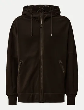 Sweatjacke mit Kapuze und Goggles Schwarz XL - C.P. Company - FashionsVida
