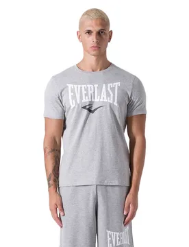 T-shirt à Manches Courtes Fitted Logo Grey Melange S - Everlast - FashionsVida