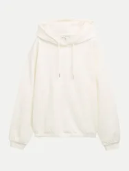 Hoodie mit Kordelzug Weiß S