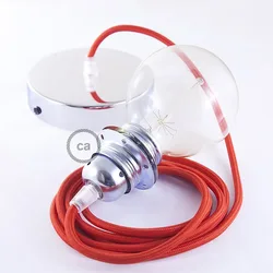 Cables Lampe Suspendue Pendel Pour Abat-jour Rm09 1 M Red / Chrome Plated One Size