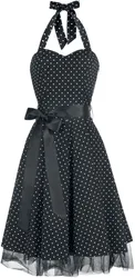 Rockabilly Kleid knielang - Small Dot Dress - L bis 3XL - für Damen - Größe XXL - schwarz - Frauen - female