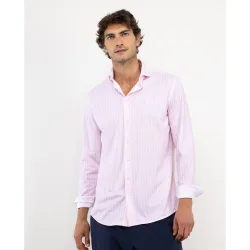 Camisa de hombre sepiia de raya butcher