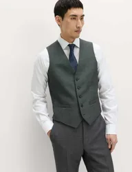 Premium Pure Wool Waistcoat Charcoal male