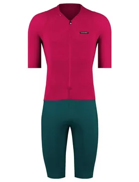Tuta Da Gara A Maniche Corte Binamic Pink / Green - Etxeondo - FashionsVida