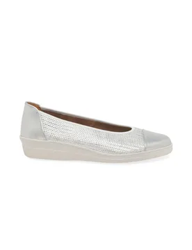 Women's 'Petunia' Low Heeled Pumps in Silver Size: 5 - Silver - Size: 5 - Gabor - FashionsVida