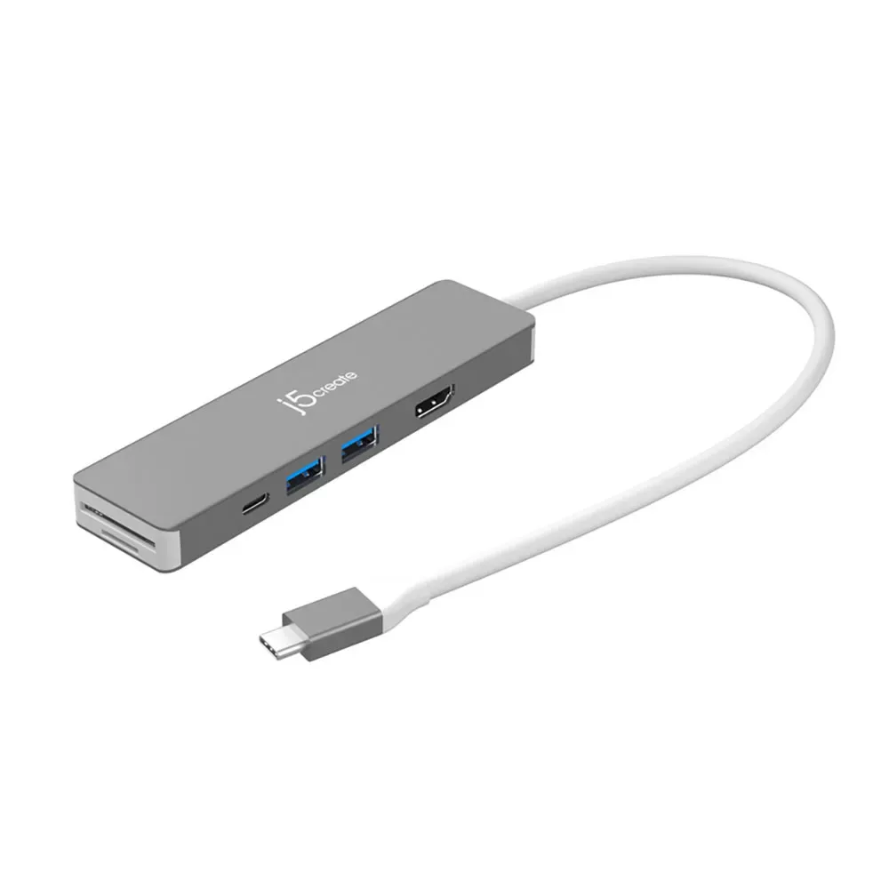 Hub 4k60 Elite Usb-c 10gbps Multi-adapter Space Gray One Size unisex - j5create - FashionsVida