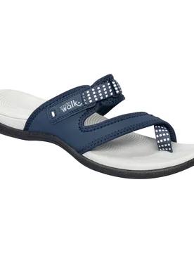 Zehen-Pantolette „Aktiv“ blau 39 Damen - wonderwalk - FashionsVida