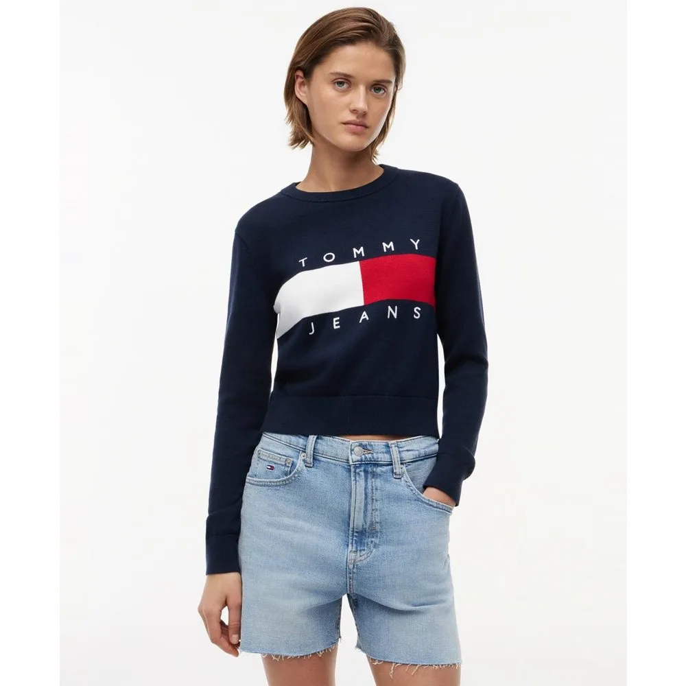 Jersey de mujer con intarsia y fit regular - Tommy Jeans - FashionsVida