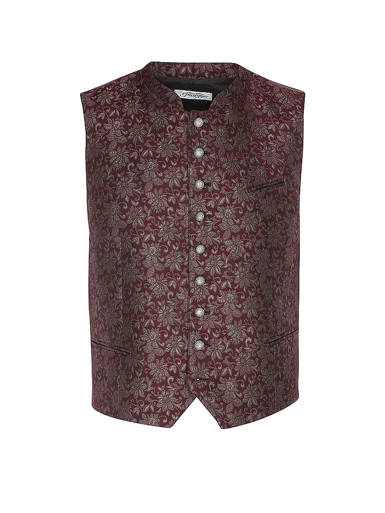 Gilet tradizionale AURACH rosso scuro 56 - Grasegger - FashionsVida