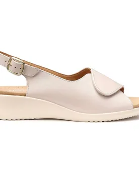 Women's Wide Fit 'Olivia' Sandals in Natural Size: 5.5 - Natural - Size: 5.5 - Hotter - FashionsVida