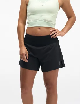 Women's Glide Shorts MR 5'' 2in1 in Black, Size Large - HOKA - FashionsVida