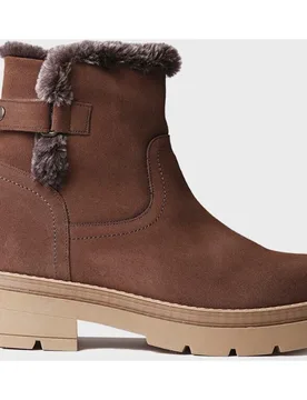 Botines de mujer de serraje con pelo sintético - Toni Pons - FashionsVida