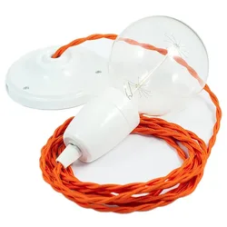 Cables Suspension Luminaire Tm15 1 M Orange / White One Size