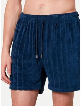 Mens Navy Terry Short - Male - Navy - Large - BOSS - FashionsVida