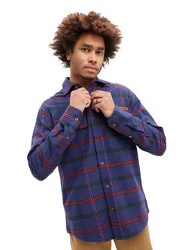Chemise à Manches Longues Etna Denim Check M - Hydroponic - FashionsVida