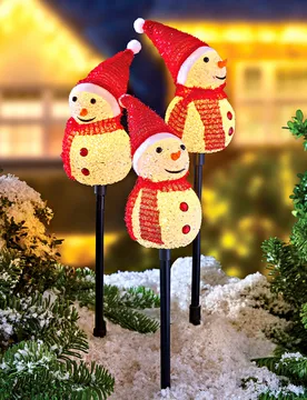 Gartenstecker "Schneemann-Trio" 3-tlg - Gainsborough - FashionsVida