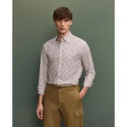 Camisa cuadro bicolor hombre