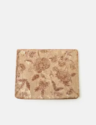 Sequin Chain Strap Clutch Bag Gold female