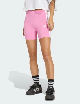 Short Essentials 3-Stripes High Waisted Biker L St Tropic Bloom / White - Adidas - FashionsVida
