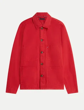 Overshirt Chore Rot S - Tommy hilfiger - FashionsVida