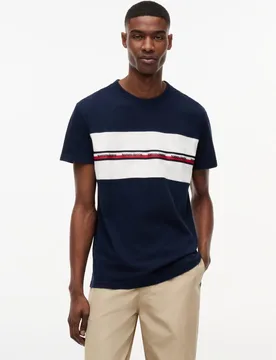 Camiseta de hombre de manga corta con detalle de cinta con logo y corte regular - Tommy Jeans - FashionsVida