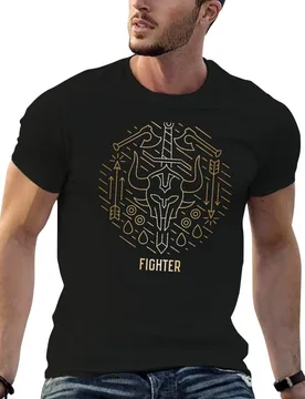 Fighter - Gold T-Shirt t shirts for man cotton soft essential t shirt t shirts for man slim fit T-shirt - Aliexpress - FashionsVida
