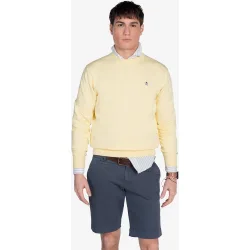 Harper & Neyer - Jersey de hombre liso con cuello redondo