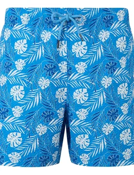 Mens Loras Leaf Seersucker Swim Shorts (Elysium Blue) - Light Blue - Size Small - Regatta - FashionsVida