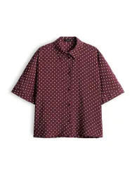 Hemdbluse FARISE POLKADOT dunkelrot 36 Damen