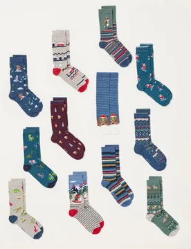 Days of Socks Advent Calendar Multi male - Fatface - FashionsVida