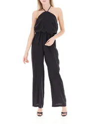 Jumpsuit con drappeggio NERO S