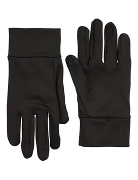 Touch Screen Liner Gloves - Black - Black - Size: M-L - Mountain Warehouse - FashionsVida
