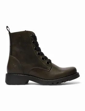 Womens RAGI539 Casual Rug Leather Lace-up Boots - - Size: 4 - FLY London - FashionsVida