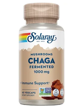Capsules Chaga Fermented 1000mg Immunity 60 Unités - Solaray - FashionsVida