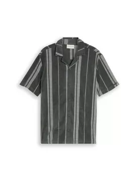 Vertical striped towel shirt male - S - FashionsVida
