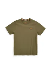 T-shirt verde a maniche corte con logo ricamato MATS024S25 XXL