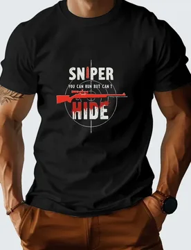 Sniper-Themed with Sniper Rifle&Bullet Casings design-100% cotton summer O-neck short sleeve casual printed men's T-shirt - Aliexpress - FashionsVida