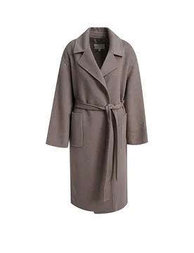 Abrigo de lana marrón claro L - Milano Italy - FashionsVida